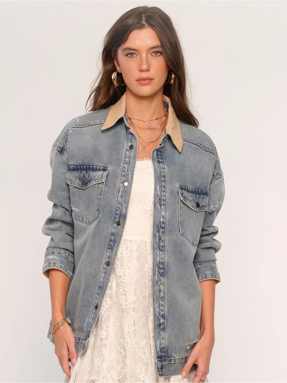 NWOT HEARTLOOM andra collar jacket in blue